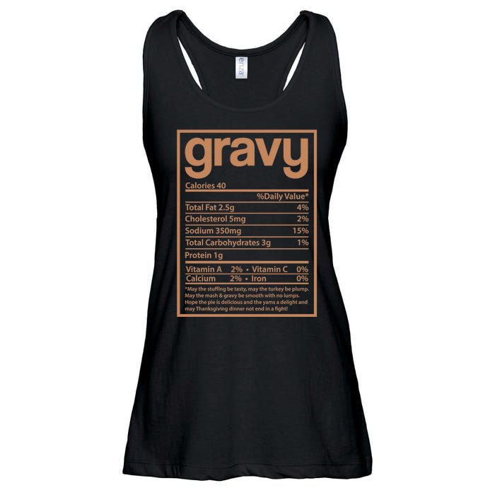 Thanksgiving Gravy Nutrition Facts Ladies Essential Flowy Tank