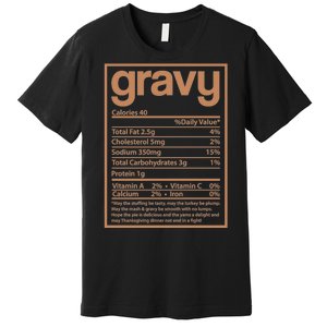 Thanksgiving Gravy Nutrition Facts Premium T-Shirt