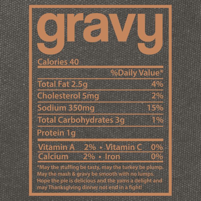 Thanksgiving Gravy Nutrition Facts Cotton Canvas Backpack