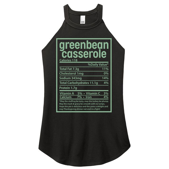 Thanksgiving Greenbean Casserole Nutrition Facts Women's Perfect Tri Rocker Tank