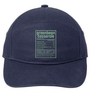 Thanksgiving Greenbean Casserole Nutrition Facts 7-Panel Snapback Hat