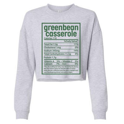 Thanksgiving Greenbean Casserole Nutrition Facts Cropped Pullover Crew