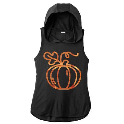 Thanksgiving Halloween Pumpkin Fall Autumn Plaid Ladies PosiCharge Tri-Blend Wicking Draft Hoodie Tank