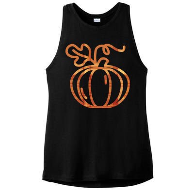 Thanksgiving Halloween Pumpkin Fall Autumn Plaid Ladies PosiCharge Tri-Blend Wicking Tank