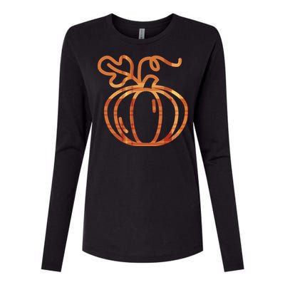 Thanksgiving Halloween Pumpkin Fall Autumn Plaid Womens Cotton Relaxed Long Sleeve T-Shirt