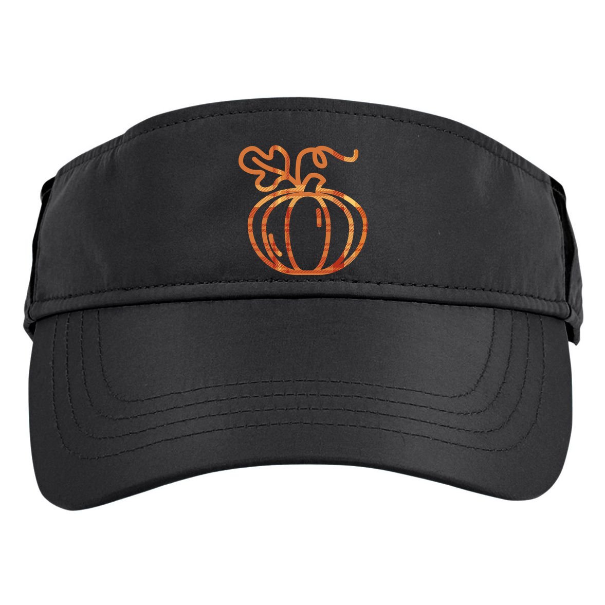 Thanksgiving Halloween Pumpkin Fall Autumn Plaid Adult Drive Performance Visor