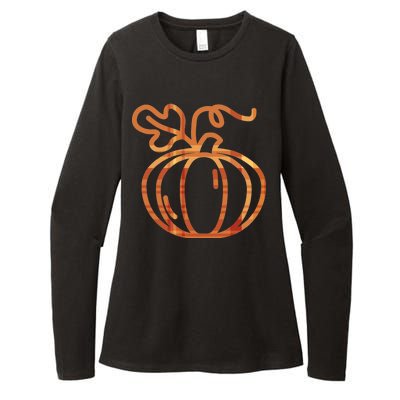 Thanksgiving Halloween Pumpkin Fall Autumn Plaid Womens CVC Long Sleeve Shirt