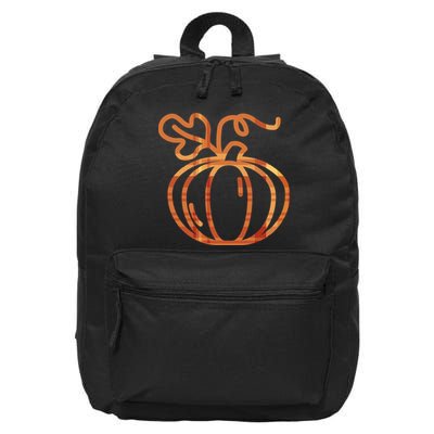 Thanksgiving Halloween Pumpkin Fall Autumn Plaid 16 in Basic Backpack