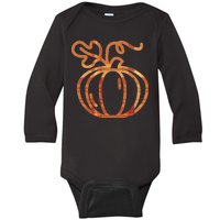 Thanksgiving Halloween Pumpkin Fall Autumn Plaid Baby Long Sleeve Bodysuit