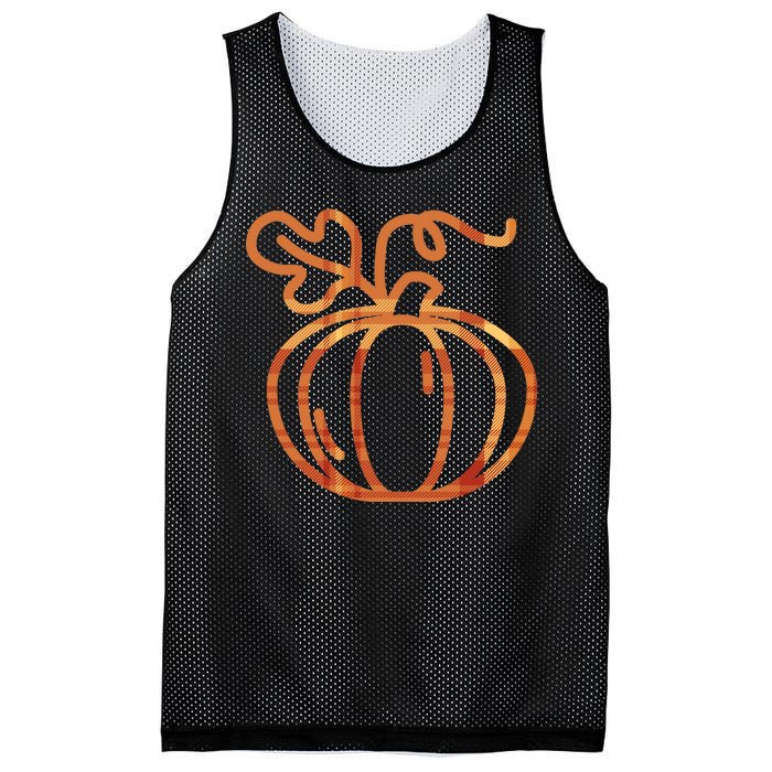 Thanksgiving Halloween Pumpkin Fall Autumn Plaid Mesh Reversible Basketball Jersey Tank