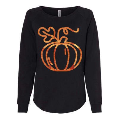 Thanksgiving Halloween Pumpkin Fall Autumn Plaid Womens California Wash Sweatshirt