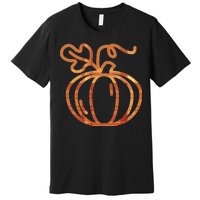 Thanksgiving Halloween Pumpkin Fall Autumn Plaid Premium T-Shirt