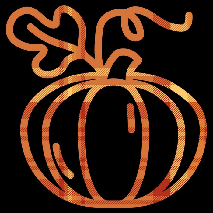 Thanksgiving Halloween Pumpkin Fall Autumn Plaid Premium T-Shirt