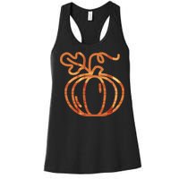 Thanksgiving Halloween Pumpkin Fall Autumn Plaid Women's Racerback Tank