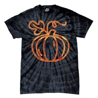 Thanksgiving Halloween Pumpkin Fall Autumn Plaid Tie-Dye T-Shirt