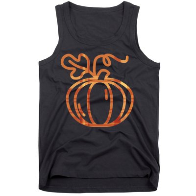 Thanksgiving Halloween Pumpkin Fall Autumn Plaid Tank Top