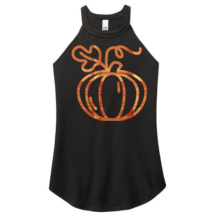 Thanksgiving Halloween Pumpkin Fall Autumn Plaid Women's Perfect Tri Rocker Tank