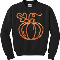 Thanksgiving Halloween Pumpkin Fall Autumn Plaid Kids Sweatshirt