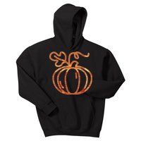 Thanksgiving Halloween Pumpkin Fall Autumn Plaid Kids Hoodie