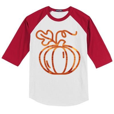 Thanksgiving Halloween Pumpkin Fall Autumn Plaid Kids Colorblock Raglan Jersey