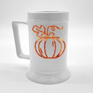 Thanksgiving Halloween Pumpkin Fall Autumn Plaid Beer Stein