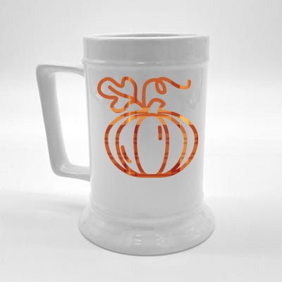 Thanksgiving Halloween Pumpkin Fall Autumn Plaid Beer Stein