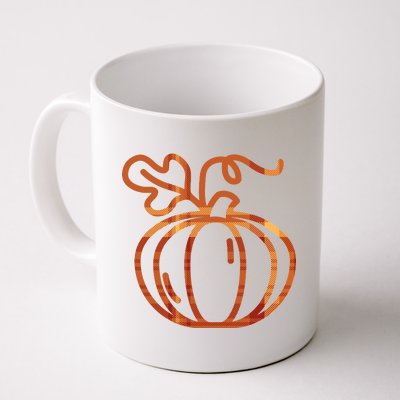 Thanksgiving Halloween Pumpkin Fall Autumn Plaid Coffee Mug