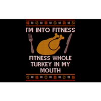 Thanksgiving I'm Into Fitness Ugly Sweater Bumper Sticker