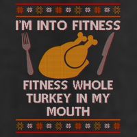 Thanksgiving I'm Into Fitness Ugly Sweater Adult Drive Performance Visor