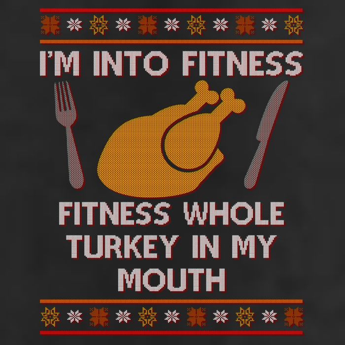 Thanksgiving I'm Into Fitness Ugly Sweater Adult Drive Performance Visor
