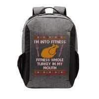 Thanksgiving I'm Into Fitness Ugly Sweater Vector Backpack
