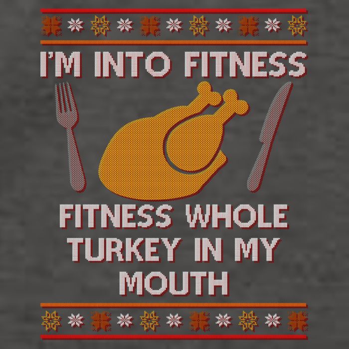 Thanksgiving I'm Into Fitness Ugly Sweater Vector Backpack