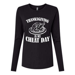 Thanksgiving is My Cheat Day Womens Cotton Relaxed Long Sleeve T-Shirt