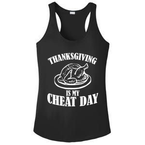 Thanksgiving is My Cheat Day Ladies PosiCharge Competitor Racerback Tank