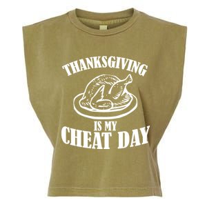 Thanksgiving is My Cheat Day Garment-Dyed Women's Muscle Tee