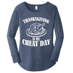 Thanksgiving is My Cheat Day Women's Perfect Tri Tunic Long Sleeve Shirt