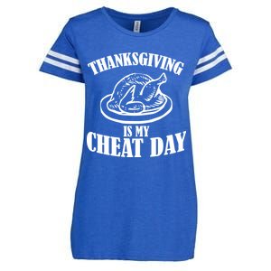 Thanksgiving is My Cheat Day Enza Ladies Jersey Football T-Shirt