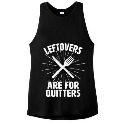 Thanksgiving Leftovers Are For Quitters Ladies PosiCharge Tri-Blend Wicking Tank