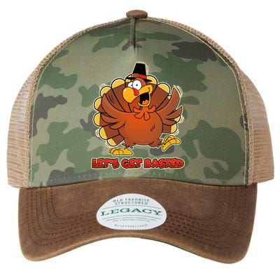 Thanksgiving Let's Get Basted Legacy Tie Dye Trucker Hat