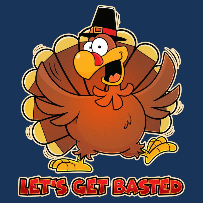 Thanksgiving Let's Get Basted Cooling Performance Crew T-Shirt