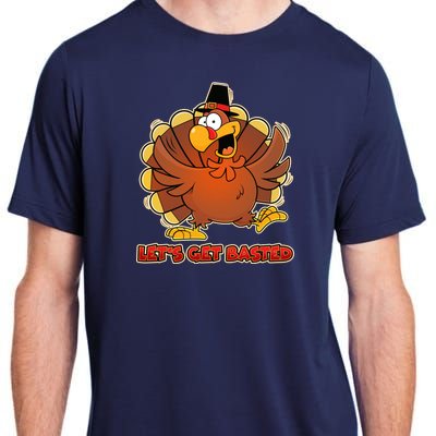 Thanksgiving Let's Get Basted Adult ChromaSoft Performance T-Shirt