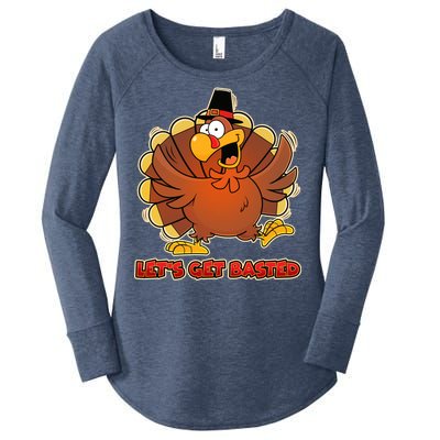 Thanksgiving Let's Get Basted Women's Perfect Tri Tunic Long Sleeve Shirt