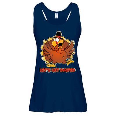 Thanksgiving Let's Get Basted Ladies Essential Flowy Tank