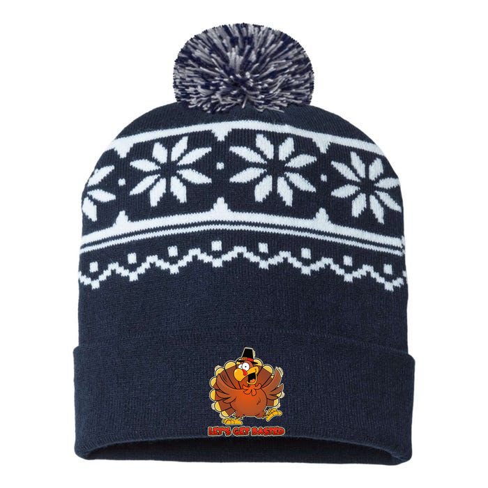 Thanksgiving Let's Get Basted USA-Made Snowflake Beanie