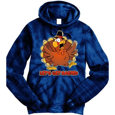 Thanksgiving Let's Get Basted Tie Dye Hoodie