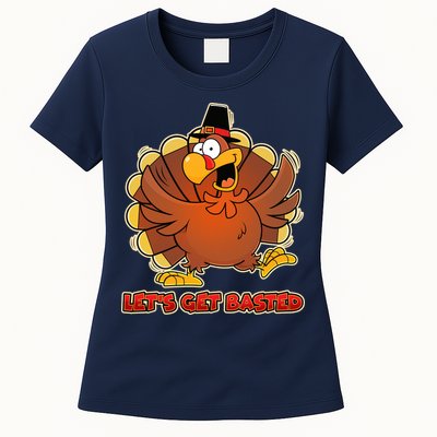 Thanksgiving Let's Get Basted Womens T-Shirt