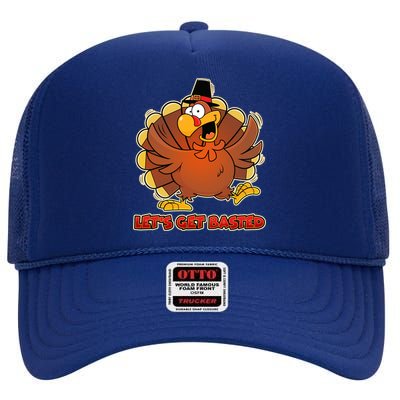 Thanksgiving Let's Get Basted High Crown Mesh Back Trucker Hat