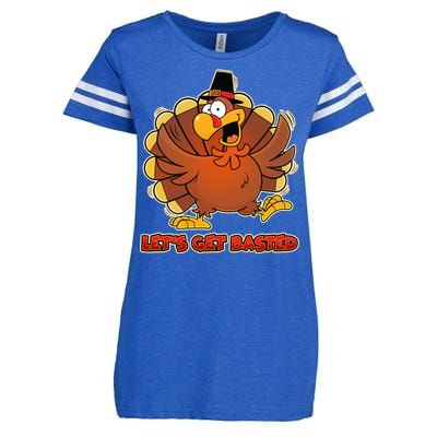 Thanksgiving Let's Get Basted Enza Ladies Jersey Football T-Shirt