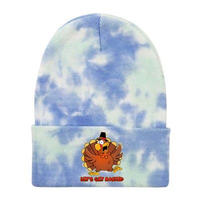 Thanksgiving Let's Get Basted Tie Dye 12in Knit Beanie