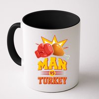 Thanksgiving Man Vs Turkey Fight Mug